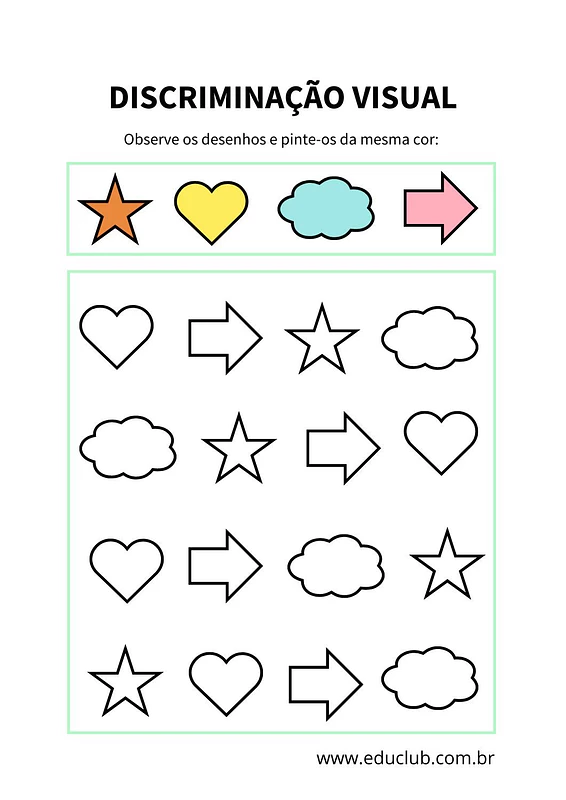 Atividade De Discriminação Visual Educlub